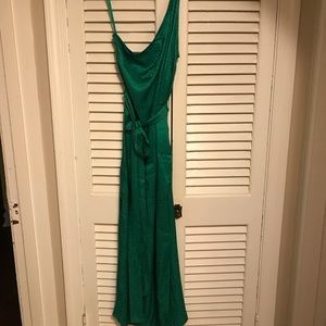 BCBG dotted satin cocktail dress